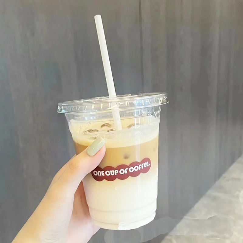 92/95/98 caliber disposable U-shaped clear pp plastic dabba cup vasos plastic juice drink cup boba bubble tea cups with lid