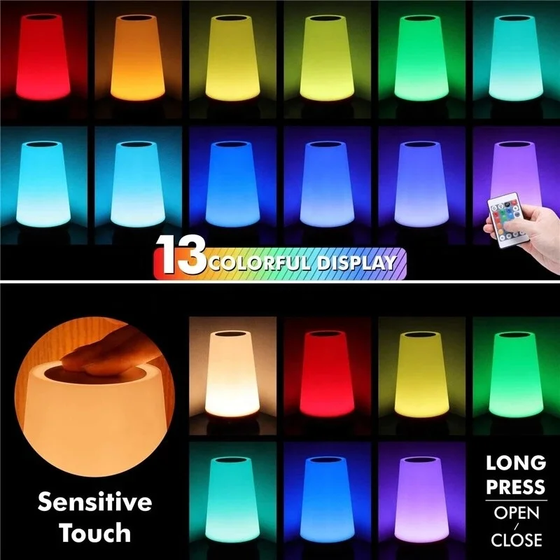 Smart Modern RGB Bedrooms Living Rooms Cordless Rechargeable LED Table Lamp Night Lights Luxury