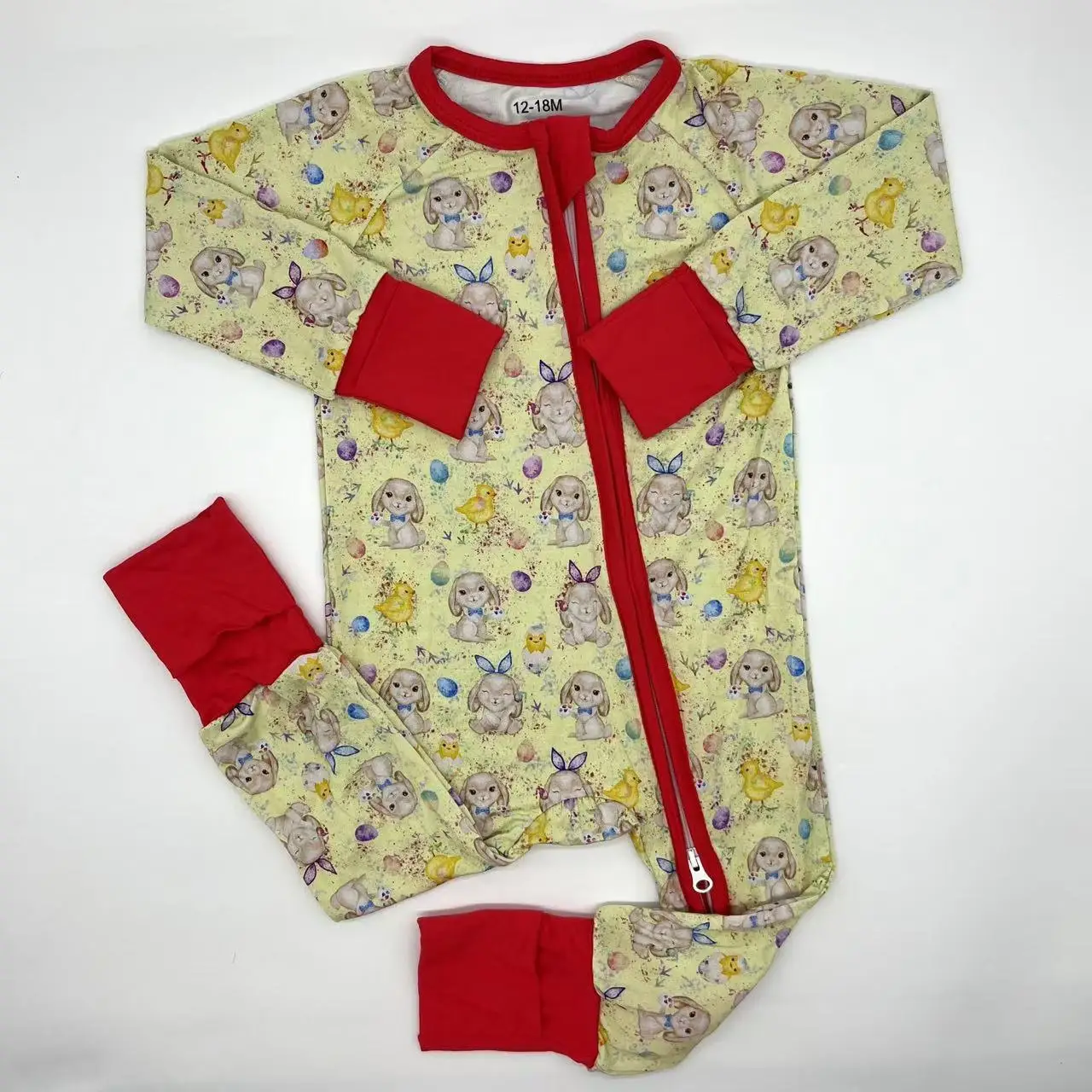 Hottest sale summer viscose bamboo Halloween skull printing Girls custom zipper baby clothes for kids