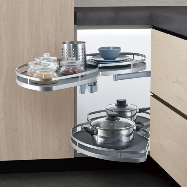 Kitchen Corner Pull Out Basket Swing Tray Drawer Sliding Basket Revolving Cabinet Storage Soft Close Basket