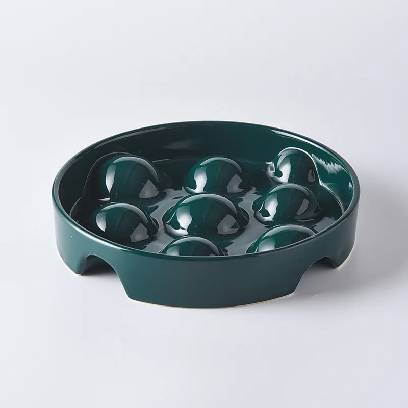 Source Factory High Quality Pets Supplier Ceramic Pets Food Slow Bowl Prevent Chocking Dogs Healthy Slowing Eating Plate
