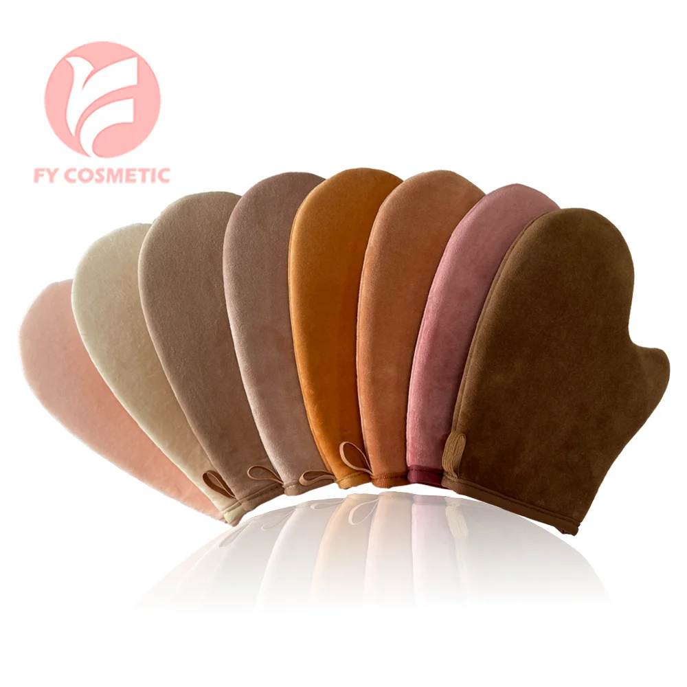 Ультра мягкая бархатистая многоразовая машинная моющаяся рукавица для самозагара для лосьона для тела без загара с аппликатором для перчаток для загара большого пальца