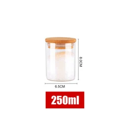 Airtight Canister Storage Jar Bamboo Lid Jar Candy
