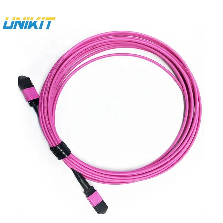 Best Price Low Insertion Loss 1 Meter 12 Cores OM4 MPO Fiber Optic Patch Cord For Data Center MTP MPO Optical Cable Patch Cord