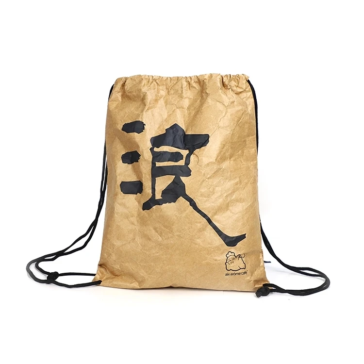 2024 Promotional Custom Printing Dupont Paper Tyvek Drawstring Bag for Shopping