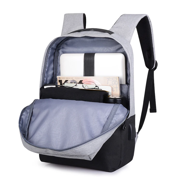 Blank stock oxford fabric USB charge outdoor laptop backpack bag