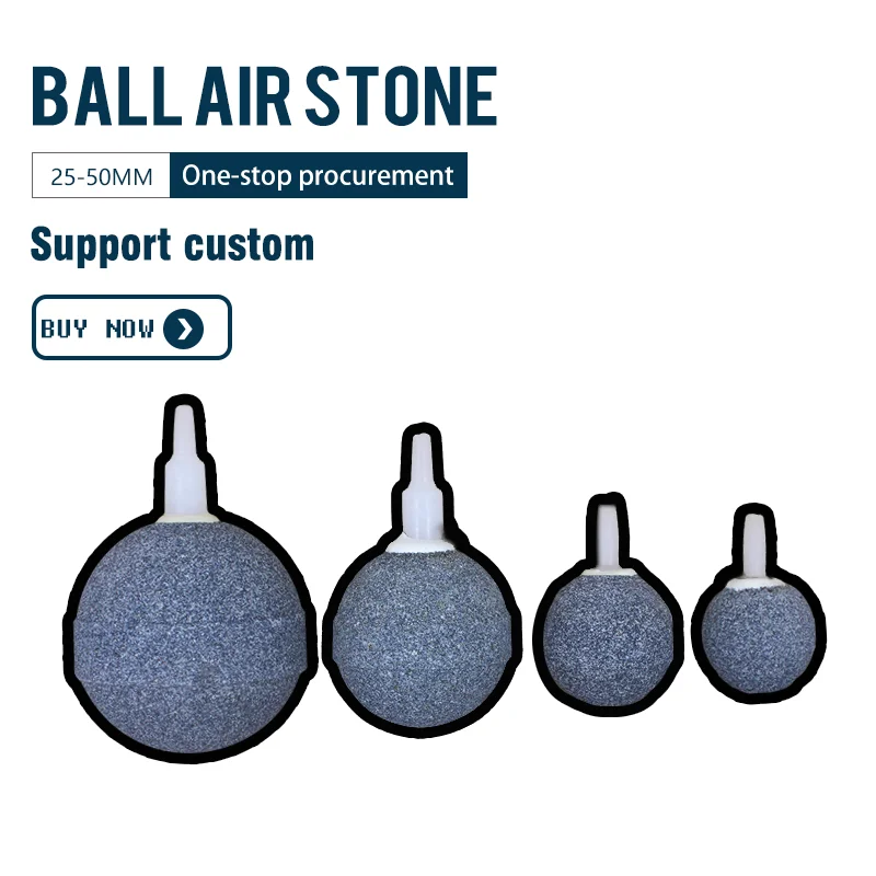 STOCK ---  30mm Spherical sintered bubble stone seafood pond air stone for aquaculture