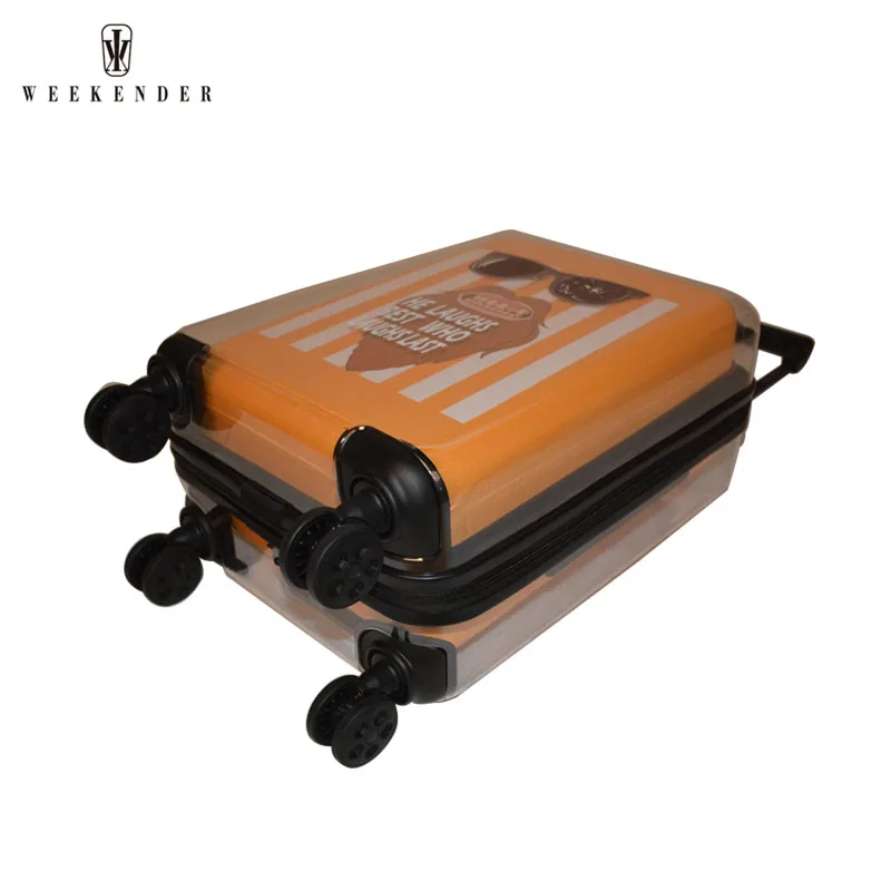 Прозрачный чемодан для багажа с УФ-печатью