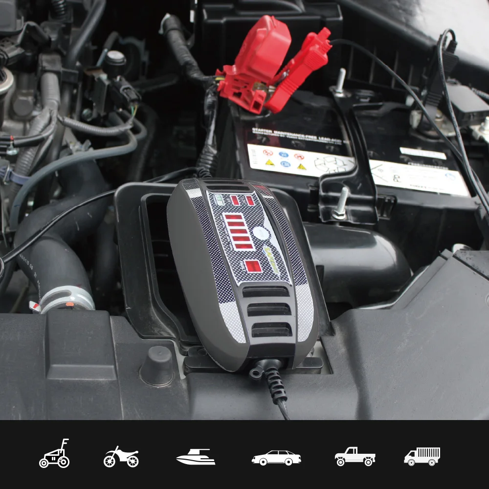 ETL 110V Smart Battery High Power 6V/12V 2A Automatic Electric Power Portable Car Battery Charger