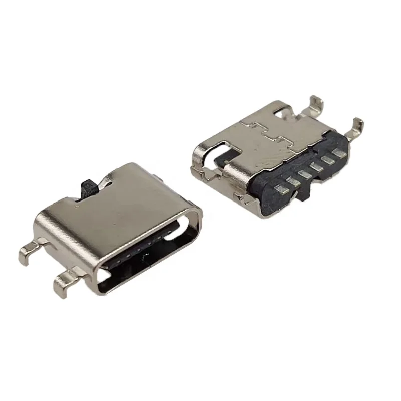 USB type C 3.1 female connector sinking pcb SMT 6 pin micro type-c Connector For Charging