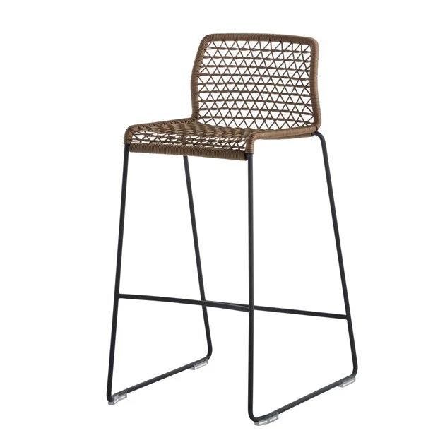 Factory Direct Wholesale Outdoor Rattan Bar Chair Bar Stool High Chair