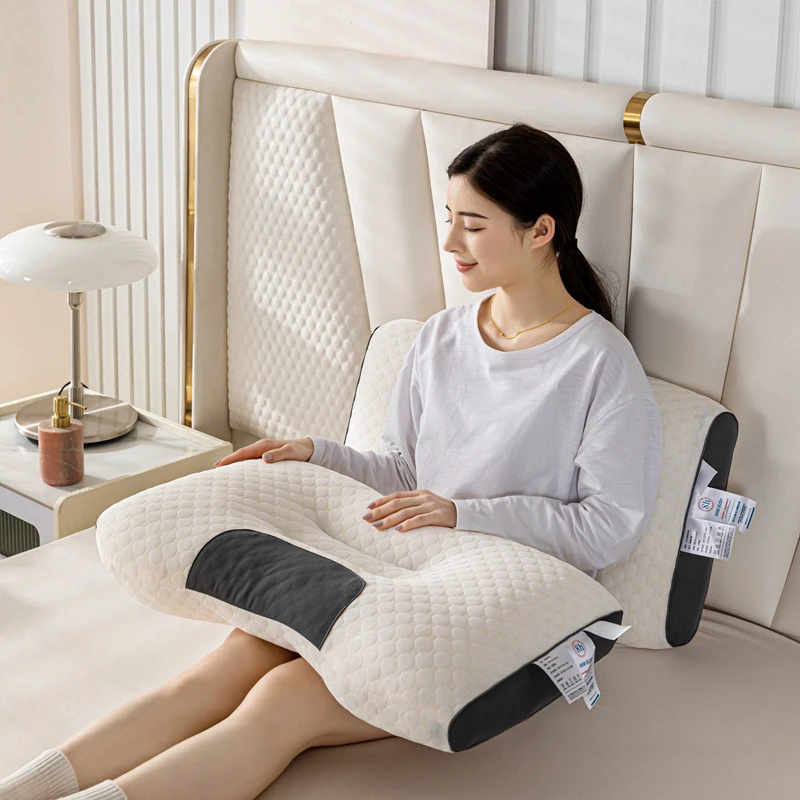 Highly elastic and soft neck pillow Helps improve sleep and protect the neck Washable bed pillow