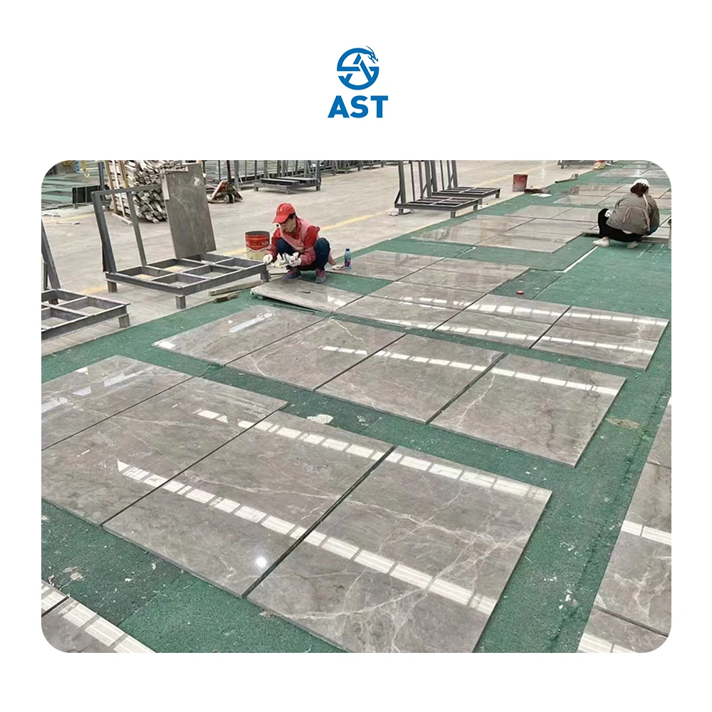 AST OEM/ODM Natural Hight Quality Modern hot selling Polished Grey Marble for living room decoration