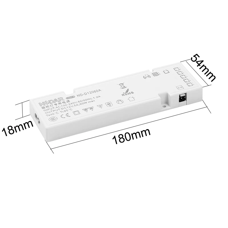 Wholesale New Design Plastic Case EMC pass DC 12V 24V  1.25A 2.5A 60W Constant Voltage LED Driver
