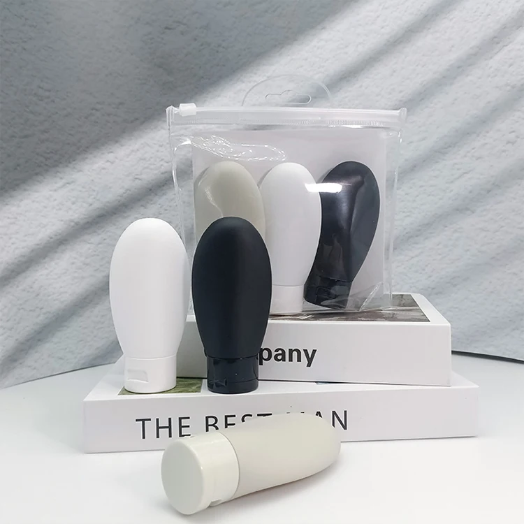 factory custom 3 pcs travel soft silicone soap dispenser sub-bottle outdoor portable 60ml liquid dispenser refillable bottle