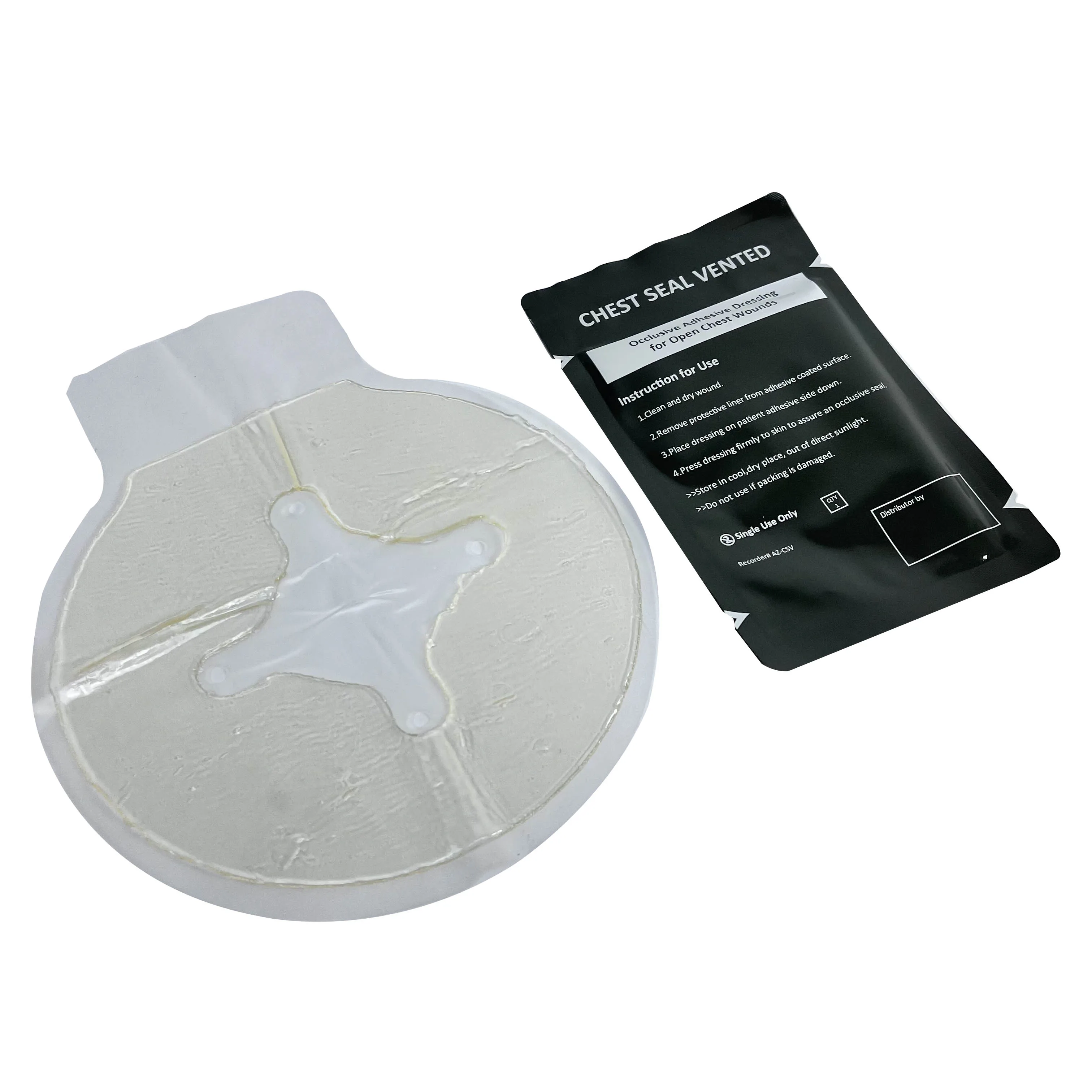 Tactical Chest Seal For Emergency First Ait Aid Medical Vented Occlusive Chest Seal