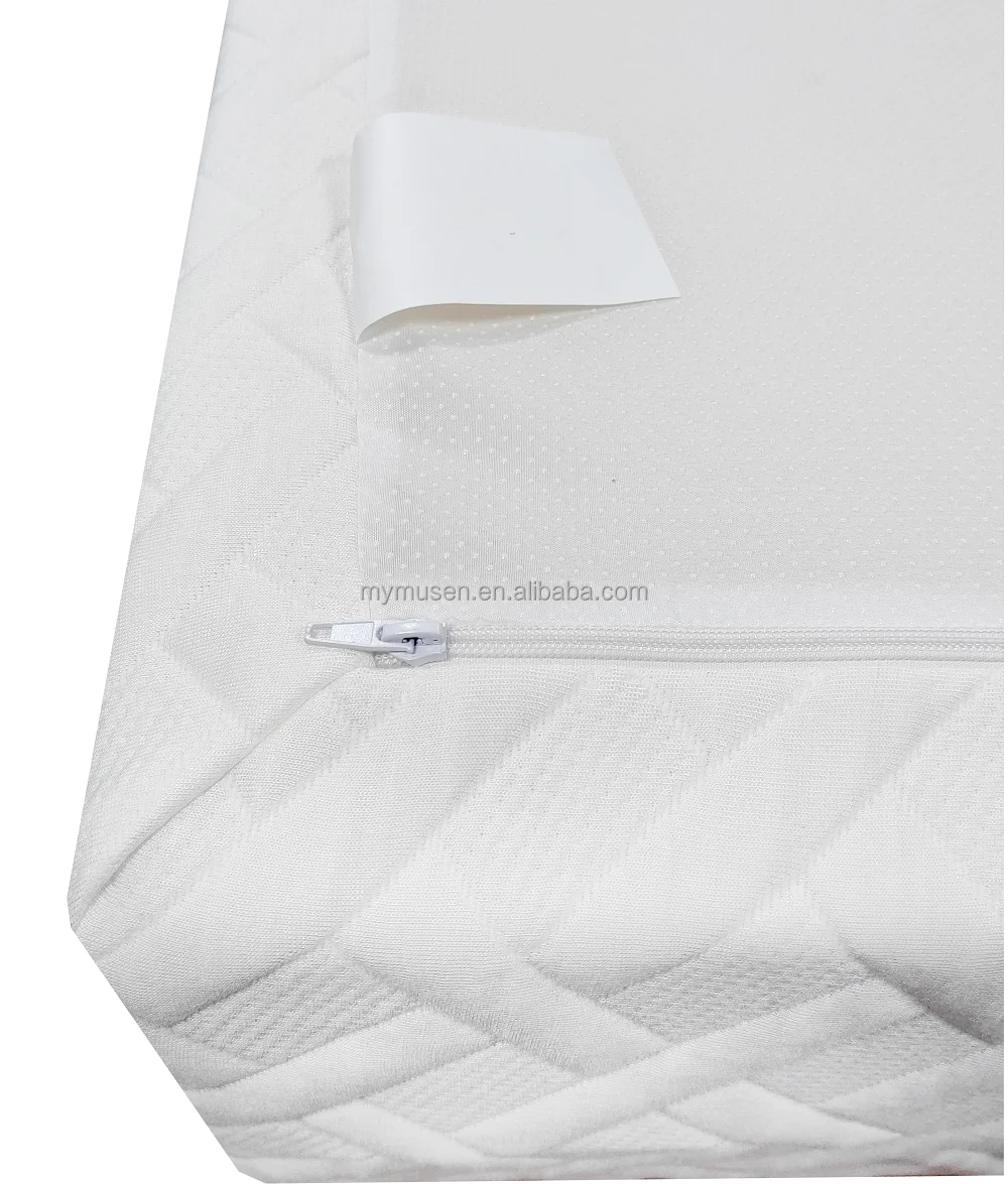 OEM Tex Cel Bamboo Fiber Terry Fabric Waterproof Bed Bug Mattress Cover Plain Top Skirt Knit