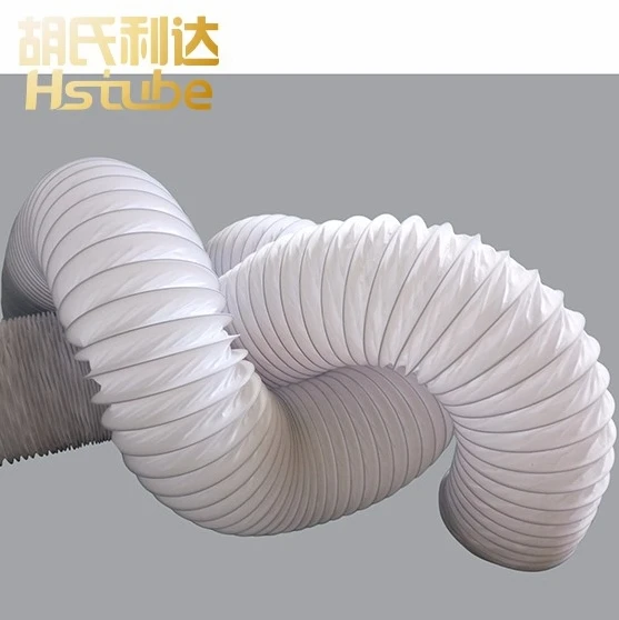 Hstube super quality pvc coated air conditioner duct plastic flexible duct tube with good offer