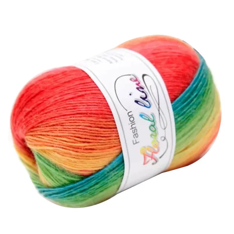 Rainbow Color Thick Warm DIY Crochet Knitting Hand-woven Milk Soft Baby Cotton Crochet yarn