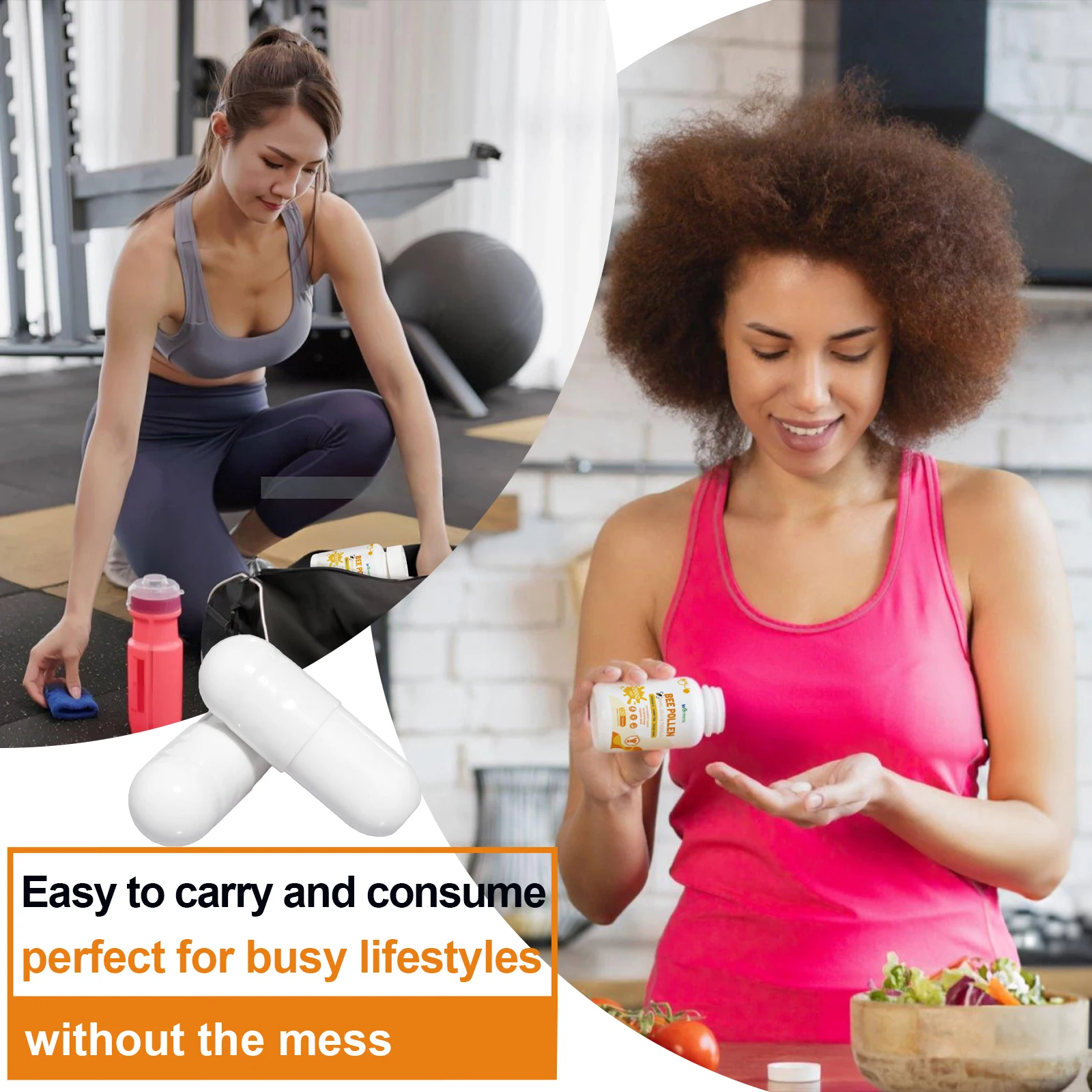 Private Label Supplement Bee Pollen Capsules Supplements with bee pollen