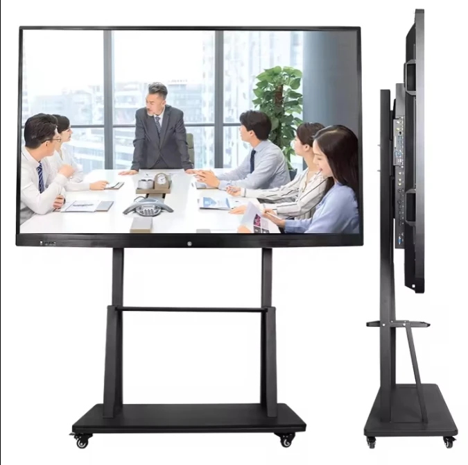 65 75 86 inch multi touch android 11 interactive flat panel display LCD digital whiteboard smart board for classroom education