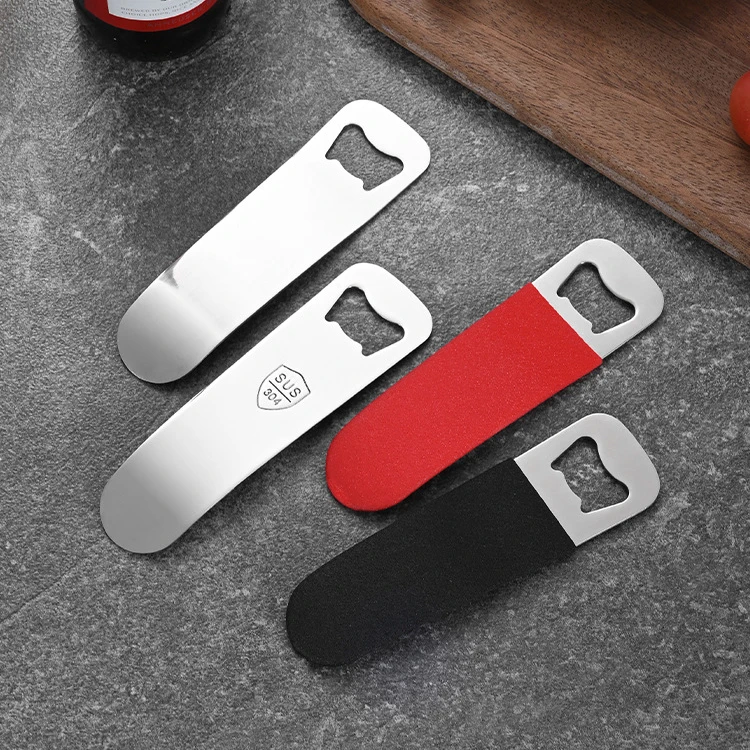 Heavy Duty Bar Blade Solid Bottle Opener Stainless Steel Flat Bottle Opener