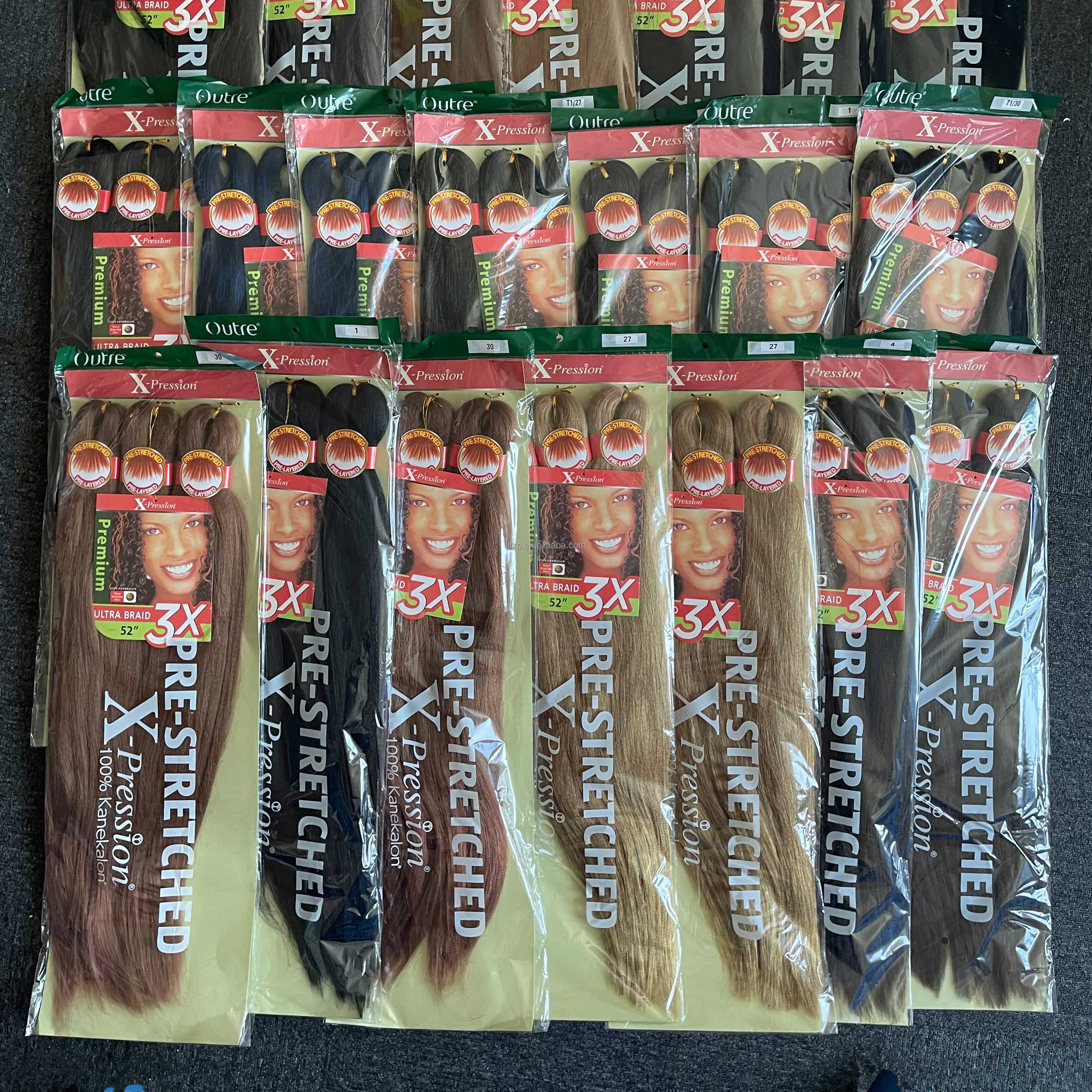 Synthetic Braiding Hair 52 Inch Kanekalo 3x Pre Stretched Braiding Hair For Crochet Braiding Extension