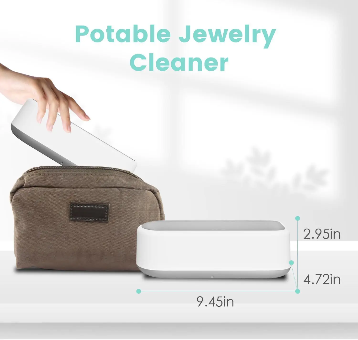 Portable Jewelry Watch Device Automatic 360 degree allround cleaning Mini ultrasonic cleaning machine