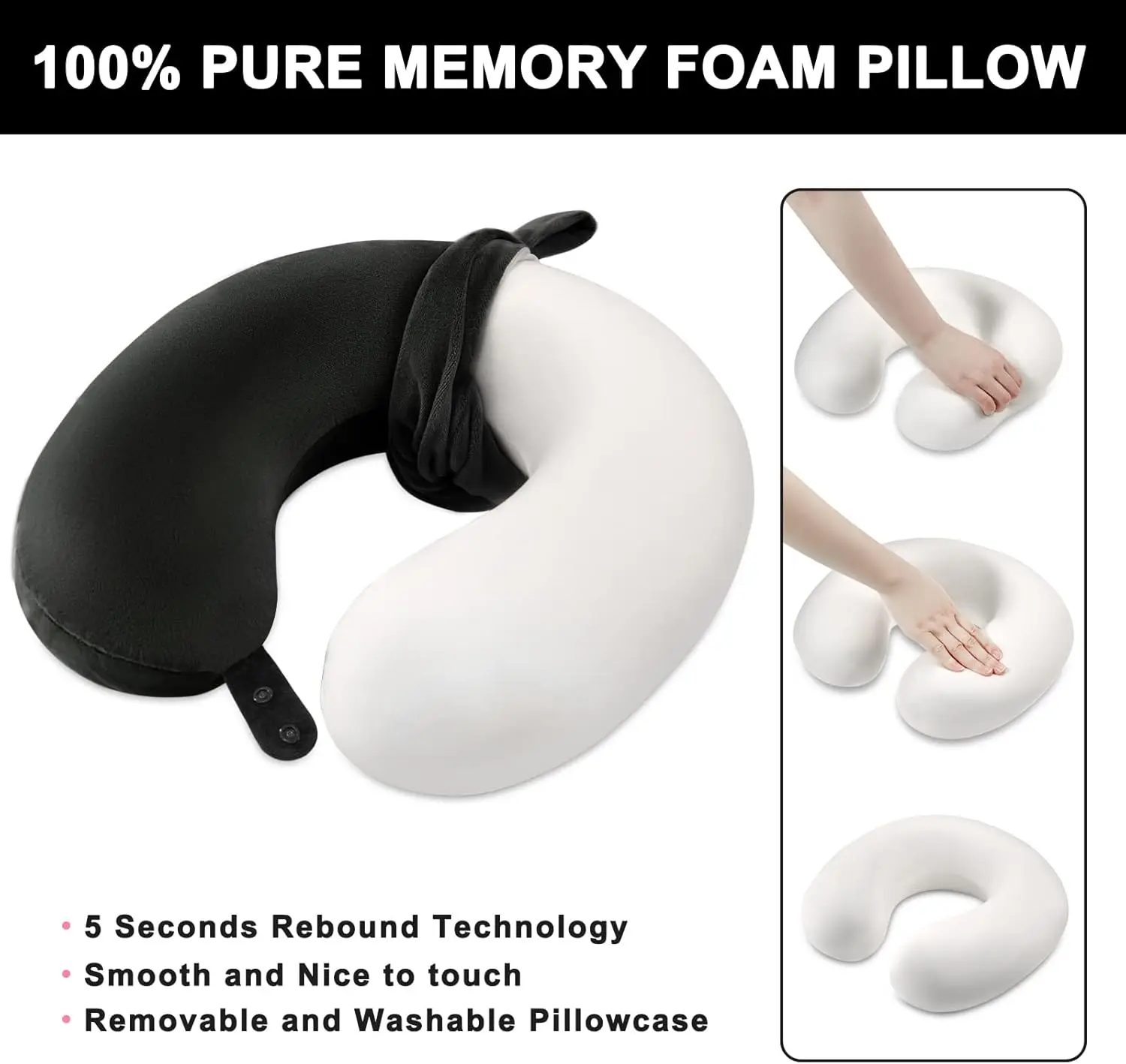 Wholesale Memory Foam U Shaped Pillow, Slow Rebound Neck Support Pillow, Neck and Shoulder Travel Pillow