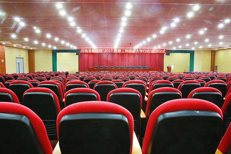 Verified supplier Plastic back cheap auditorium chair price with writing pad theater chair auditorium with discount hot sale