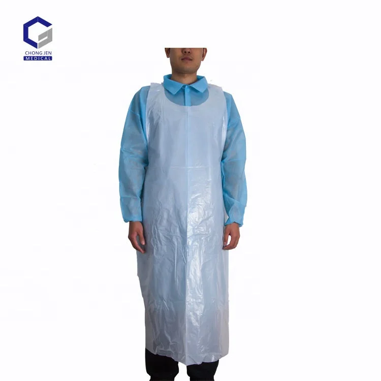 Wholesale kitchen Cleaning Plastic Apron Reusable Waterproof Sleeveless Apron