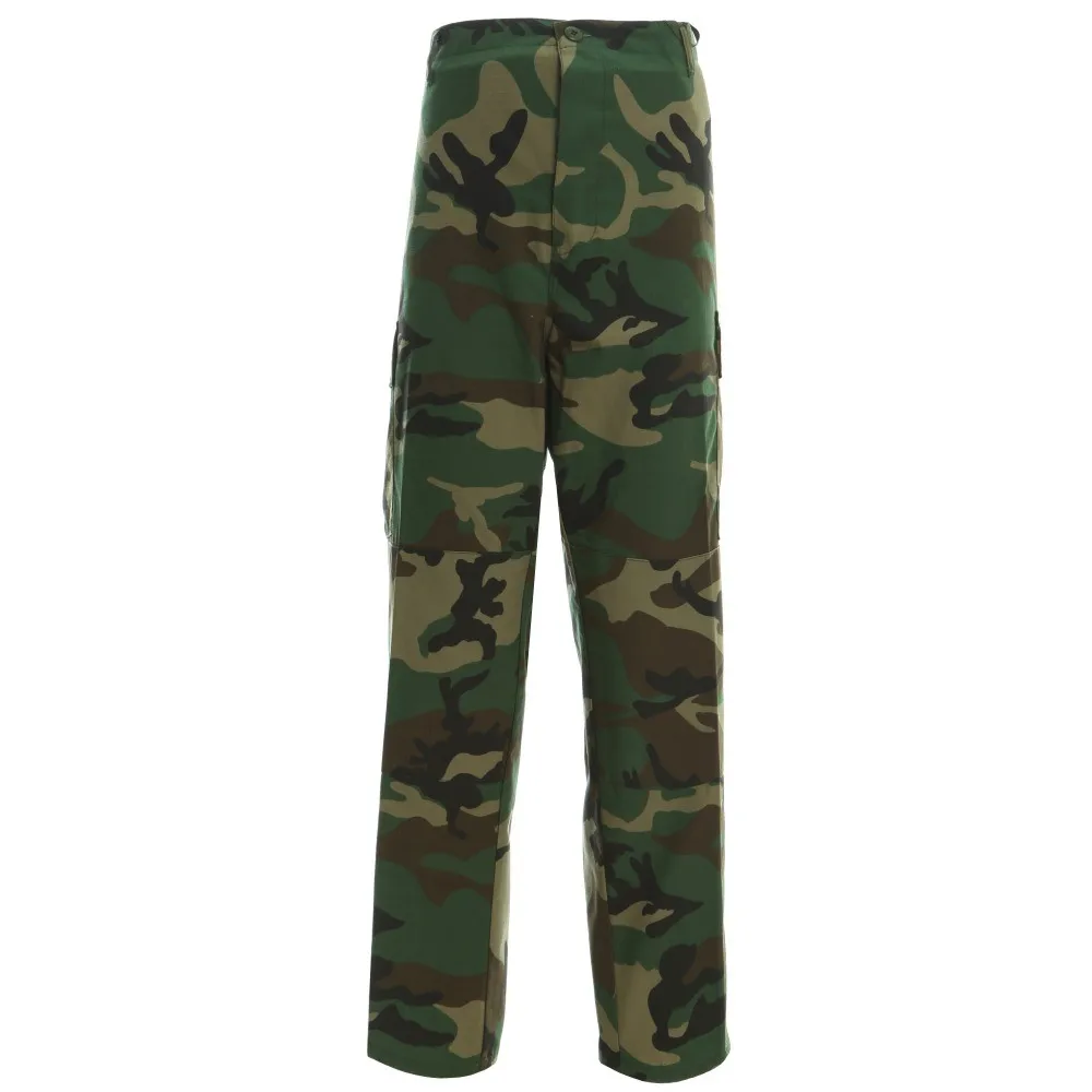 Tactical Uniform US BDU Combat Woodland Camouflage Ripstop Trousers Cargo Tactical Pants Trousers For Men