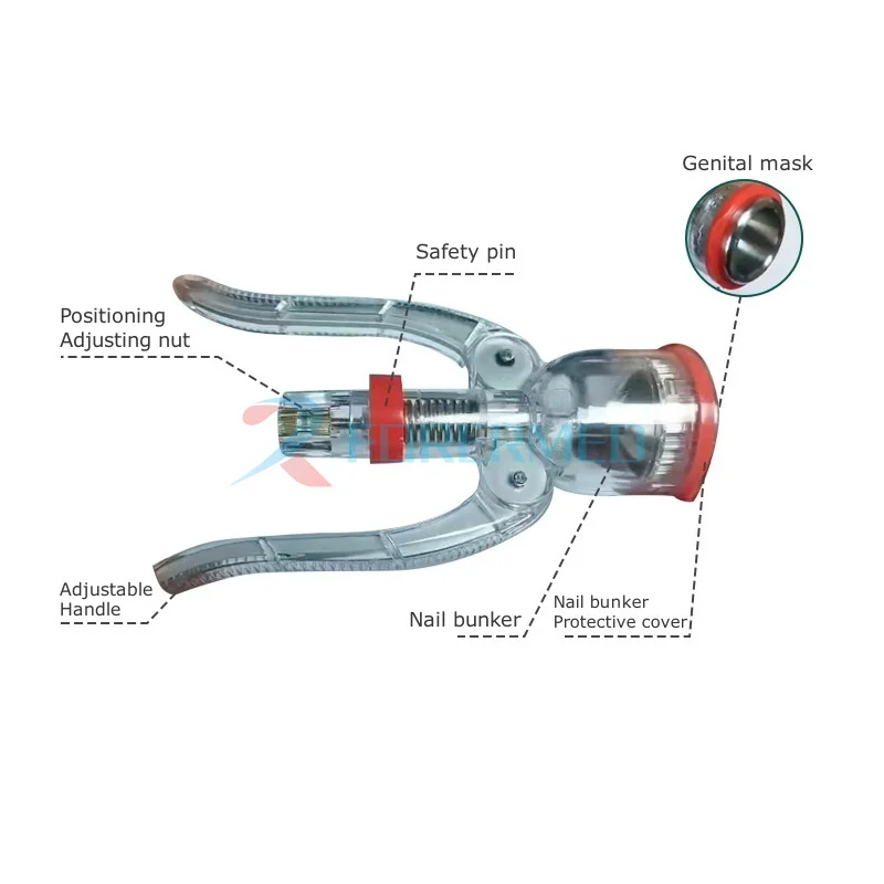 Male Disposable Circumcision Stapler Painless Foreskin Ring Cutting Stapler of titanium nail urology