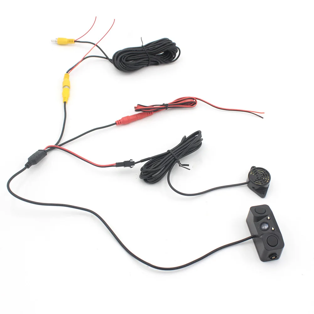 Night vision 3 in 1 parking sensor Car Reverse Backup Rear View Camera with Sensor