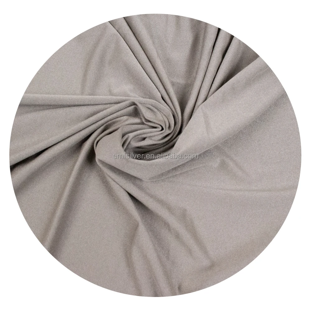 EMF Экранирование радиация Серебряная проводящая ткань 100% Серебряное волокно Ткань для экранирования