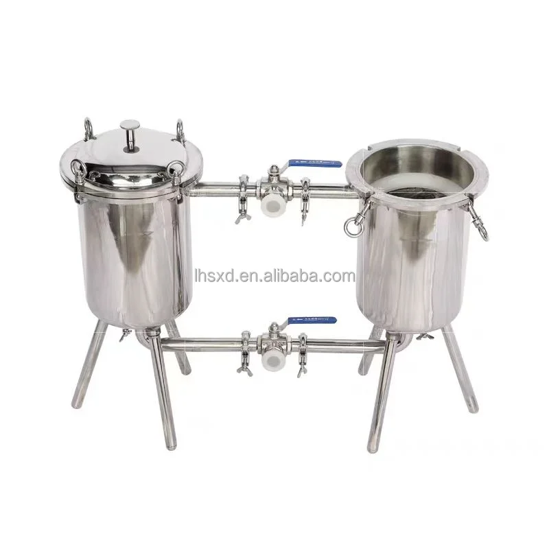 Stainless steel juice honey milk semi fluid filtration machine dual filter