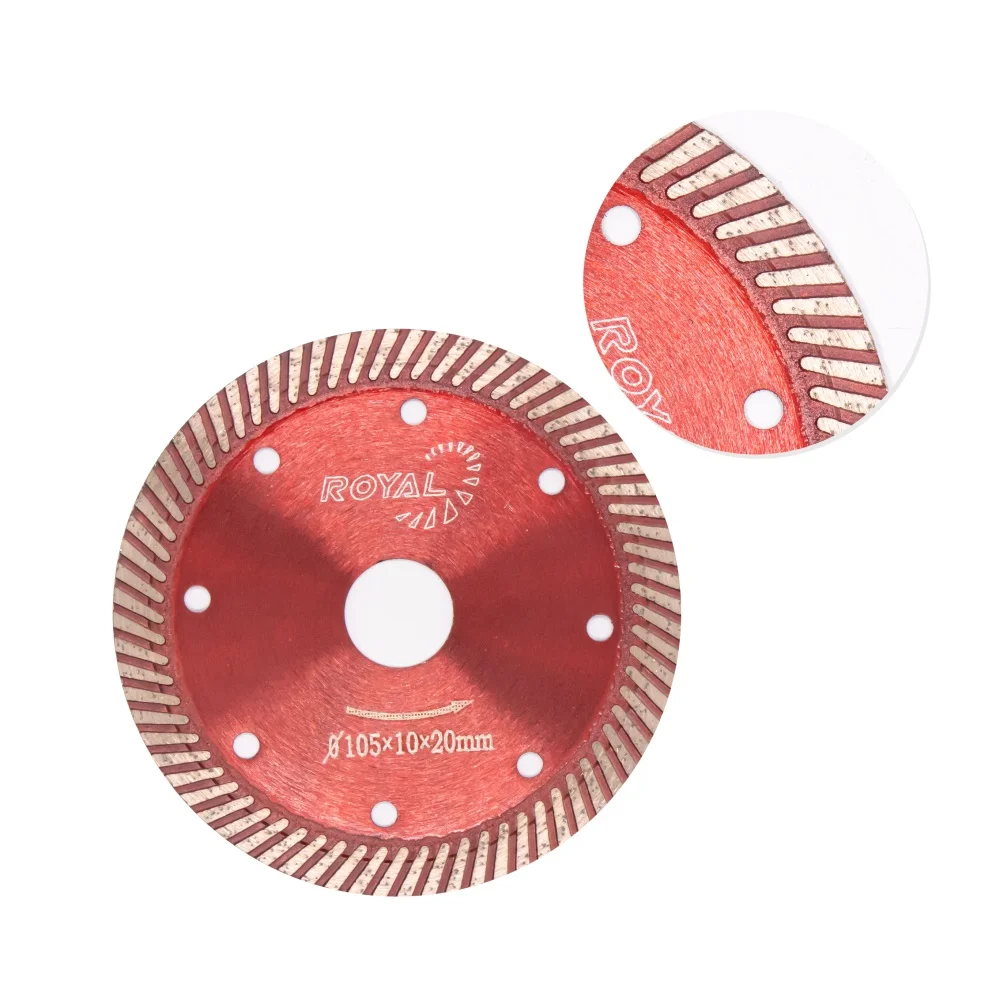 Royal Sino 4 Inch Factory Direct Sale Turbo Ultra Thin High-end Tile Cutting Disc Ceramic Porcelain Sintered Diamond Saw Blade