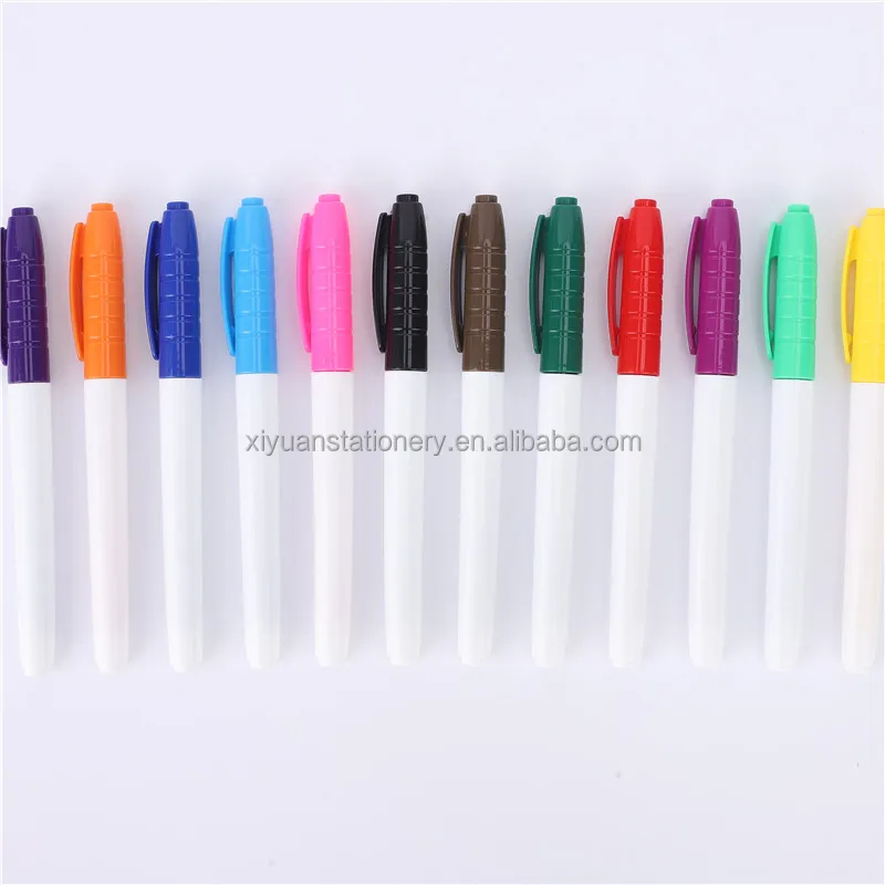 Multi-Color Fine Point Dry Erase Marker with Assorted Refill Ink Fiber-Bullet Tip for Whiteboard Use