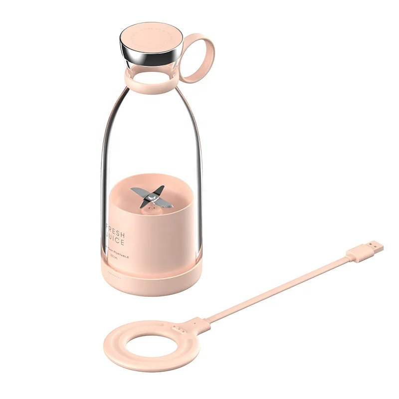 White color USB portable blender rechargeable wireless mini juicer bottle 7.4V cup personal blender mixer travel bottle
