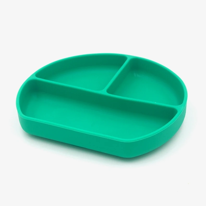 New Hot Sell custom silicone bibs spoon bowl Waterproof Baby Plate Chuck Sets Kids Dining Silicone Tableware For Children