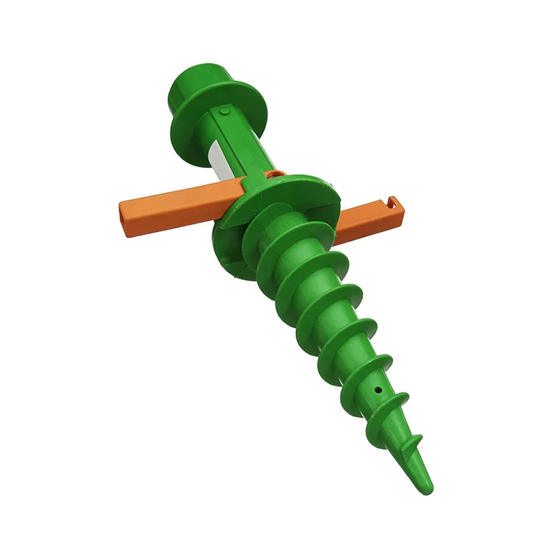 Rotary Spiral Heavy Duty Lawn Ground Spike Plastic Camping Earth Screw Ground Anchor