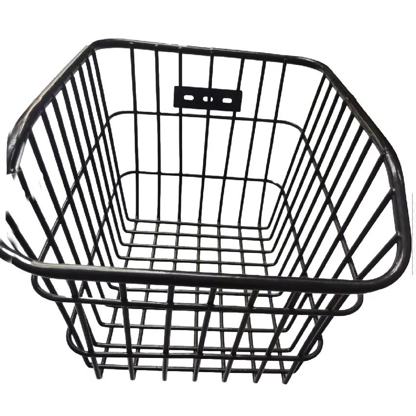 Extra Large Steel MTB Rear Carrier Basket for Students for School Bags and Reflective Bicycle Accessories