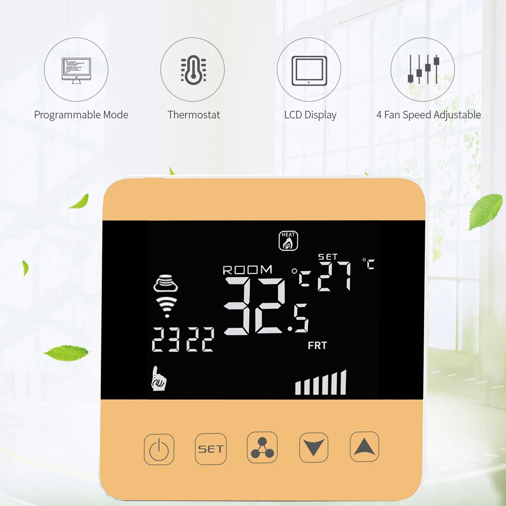 24V Tuya Wifi  Heat Cool LCD Programmable AC Smart Home Thermostat For Air Conditioner