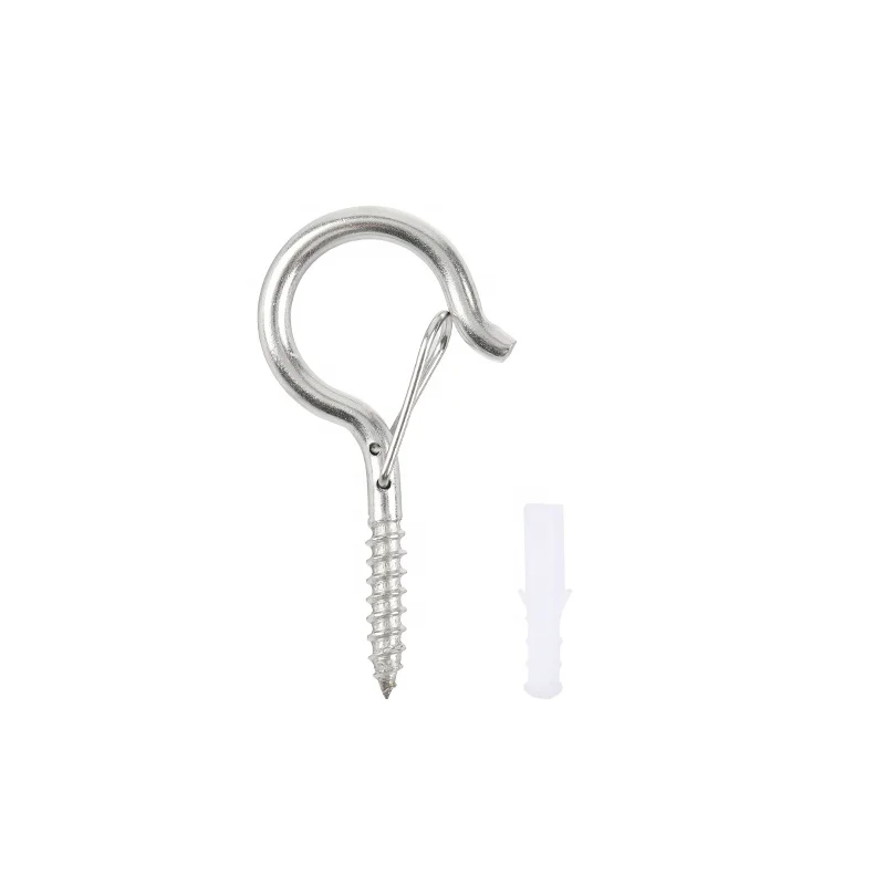 304 Stainless Steel Hanging Outdoor String Lights Wall Cabinet Screw Hooks Ceiling Hangers Safety Hook Q Hanger Hooks