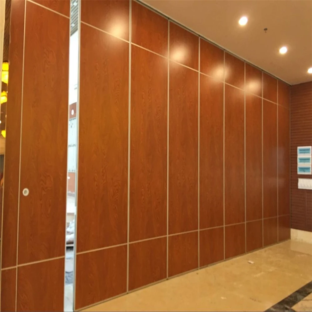 Operable Wall Partition Wheels with Storage Sliding Folding Partition Wood