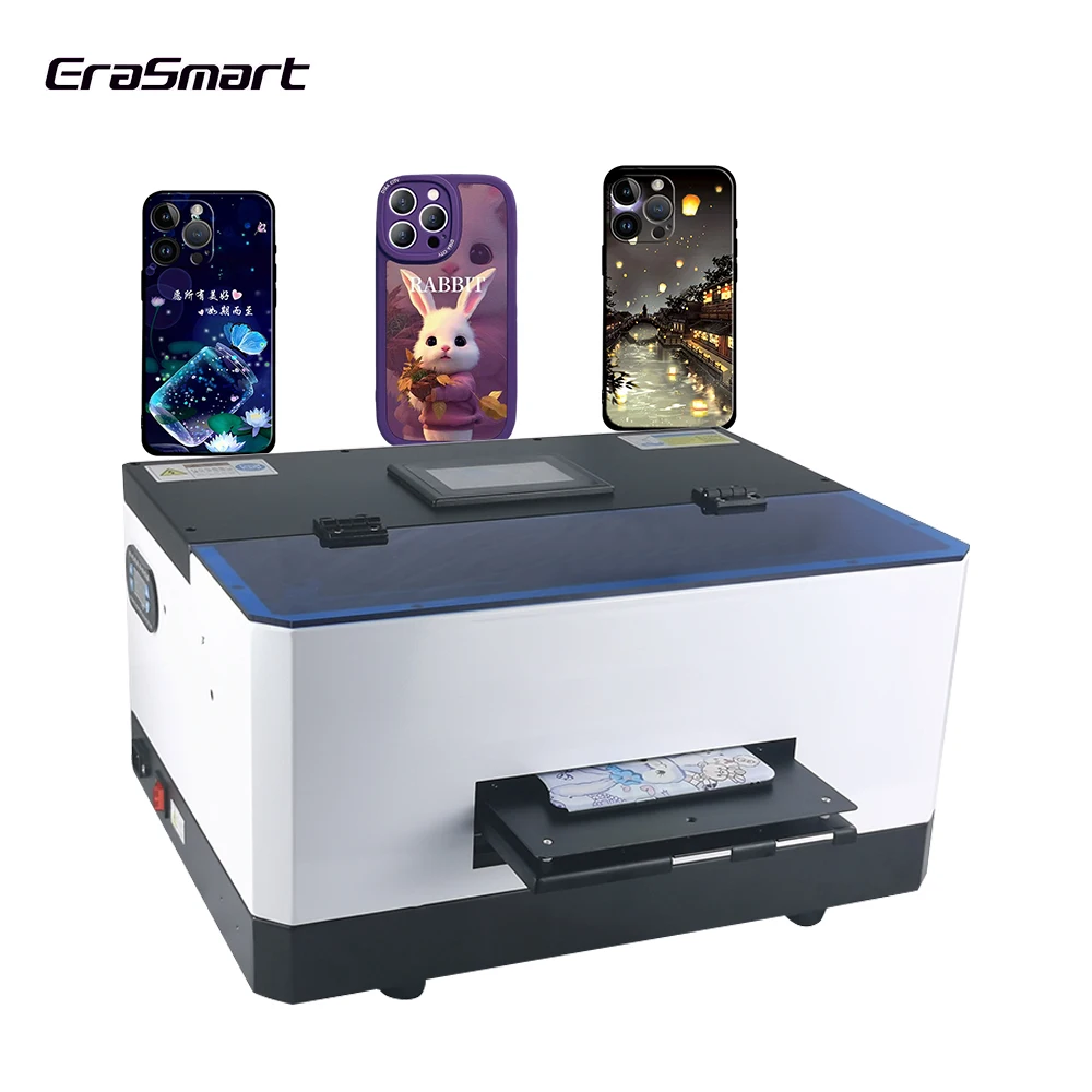 Hot Selling A5 UV Mini Printer  A5 UV Printer for  Phone Case  USB PVC Card Printer 6 Color CISS system with Software
