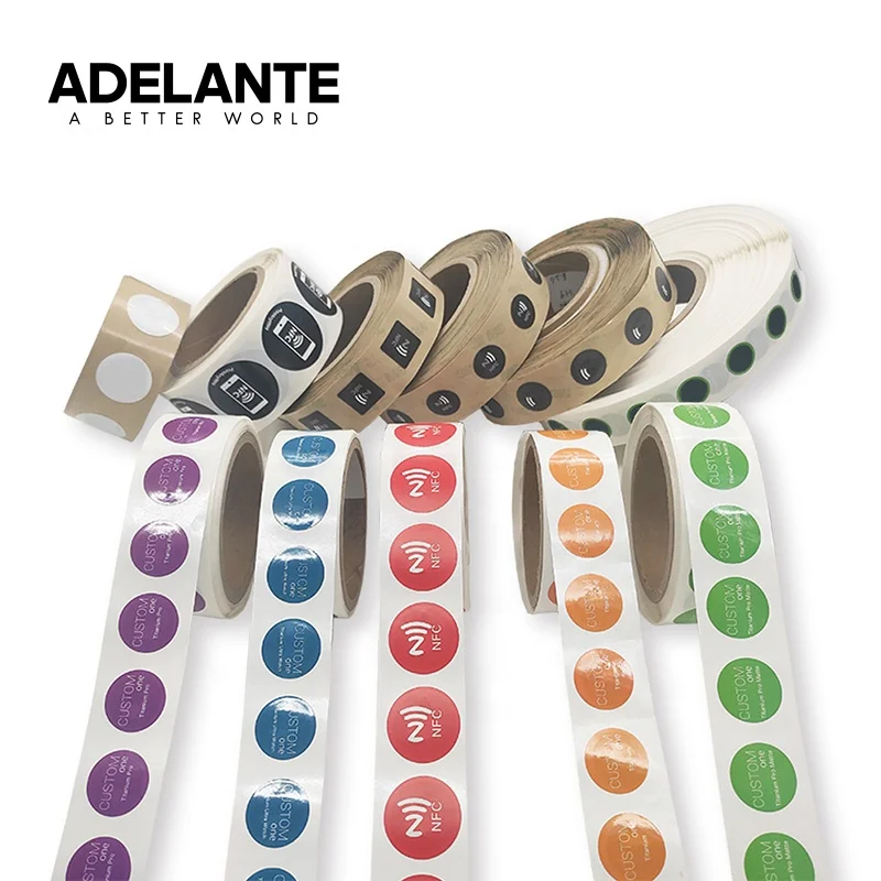 Производитель ADELANTE, оптовая продажа, индивидуальная программируемая антиподделка, наклейка с этикетками NFC