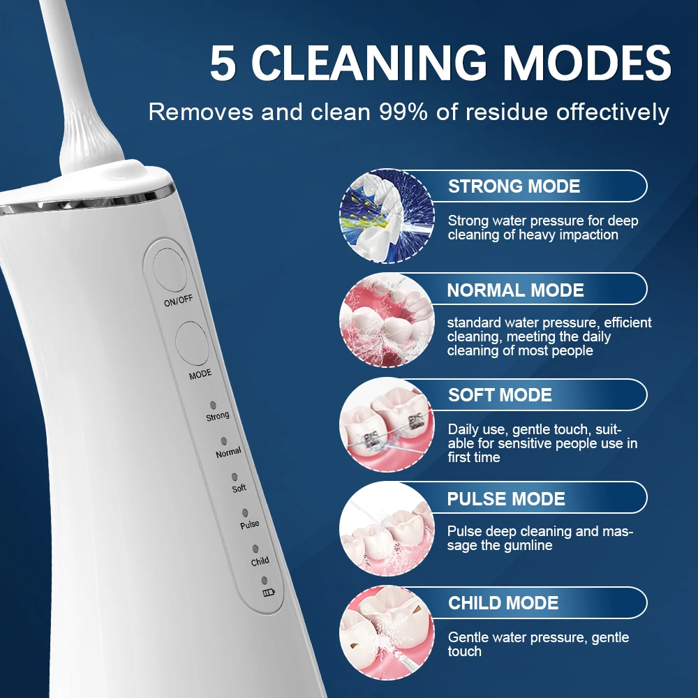 Smart Cordless  Water Flosser Portable Water Oral Care Home Used For Teeth Cleaning Water Jet