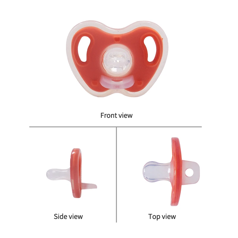Factory wholesale New Design food grade Infant Soft Teething Soother cute Silicone Baby Pacifier BPA Free