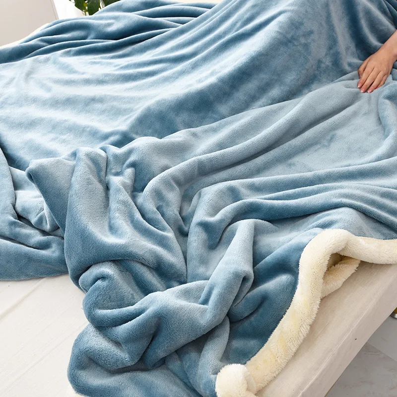 Double Layer Plush Microfiber (Warm/Cozy/Fluffy) Flannel Fleece Throw Sherpa Fleece Throw Blanket